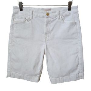 Jen 7 by 7 For All Mankind White Denim Bermuda Jean Shorts